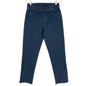 Karen Scott Women's Blue Pull-on Stretch Skinny Denim Jeans Size Small Mid Rise